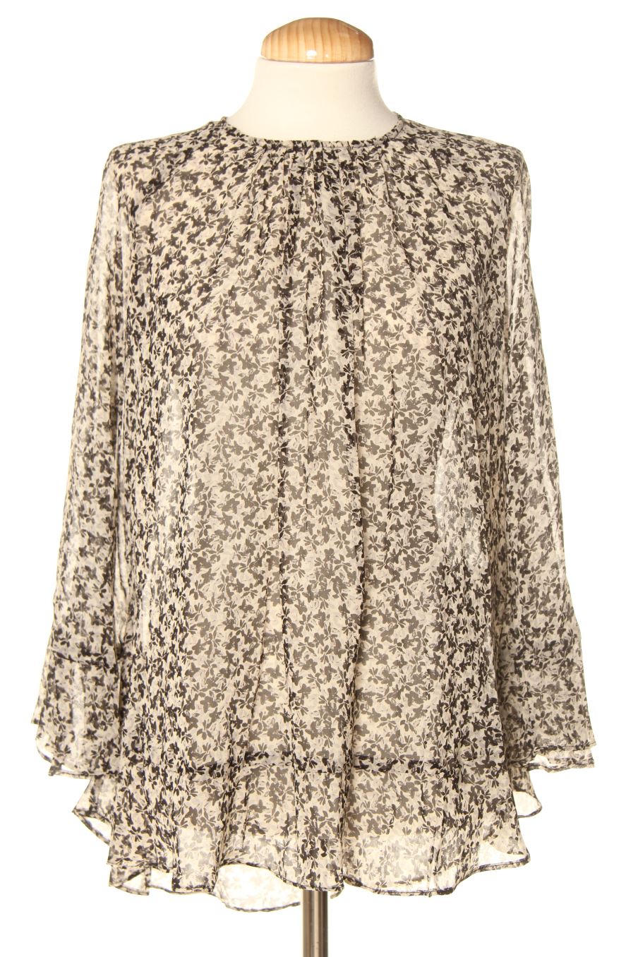 Blusa de manga larga de Zara de la talla XS, de color negro