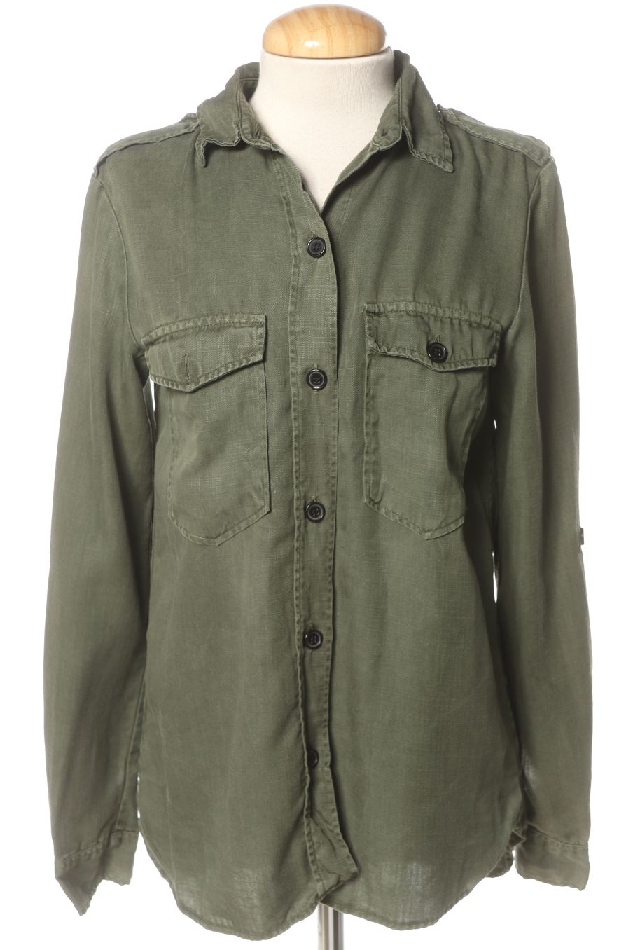Camisa de Zara de la talla XS, de color verde