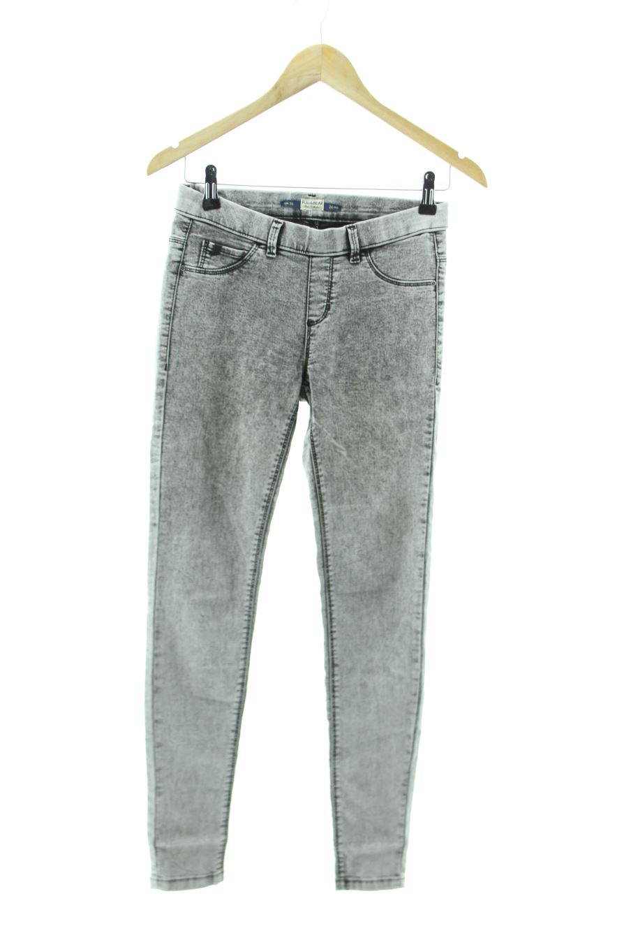 Vaqueros de Pull & Bear de la talla 36, de color gris de ropa vaquera