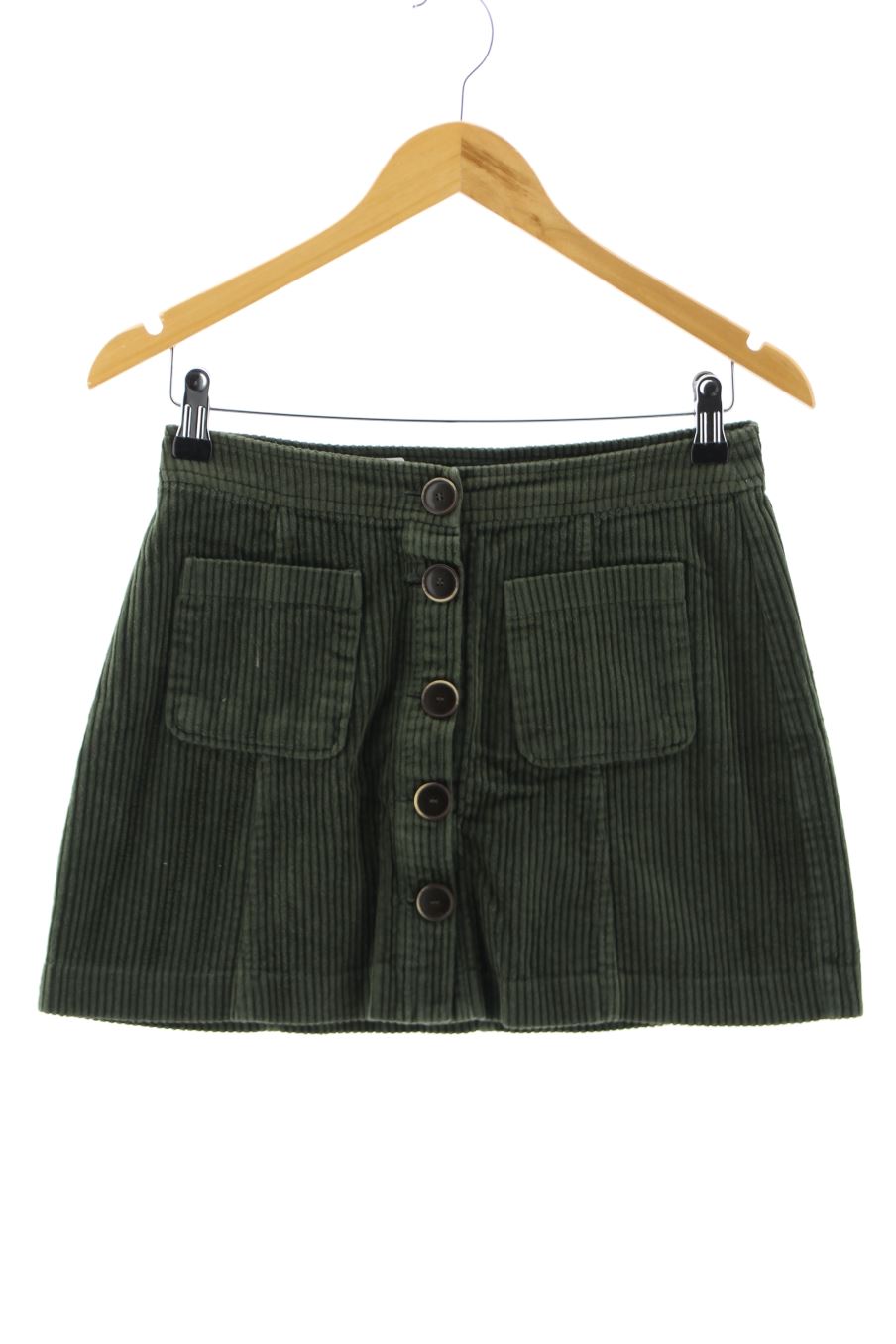 Falda de trf (ZARA) de la talla S, de color verde