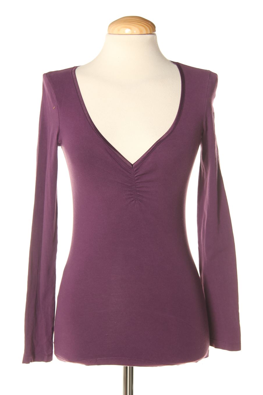 Camiseta manga larga de Mango de la talla S, de color morado
