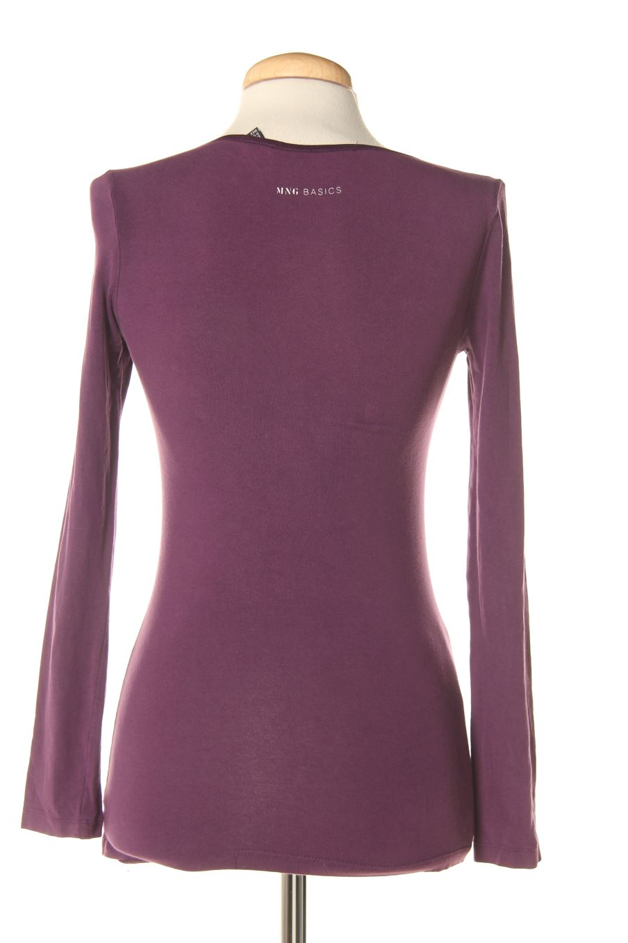 Camiseta manga larga de Mango de la talla S, de color morado
