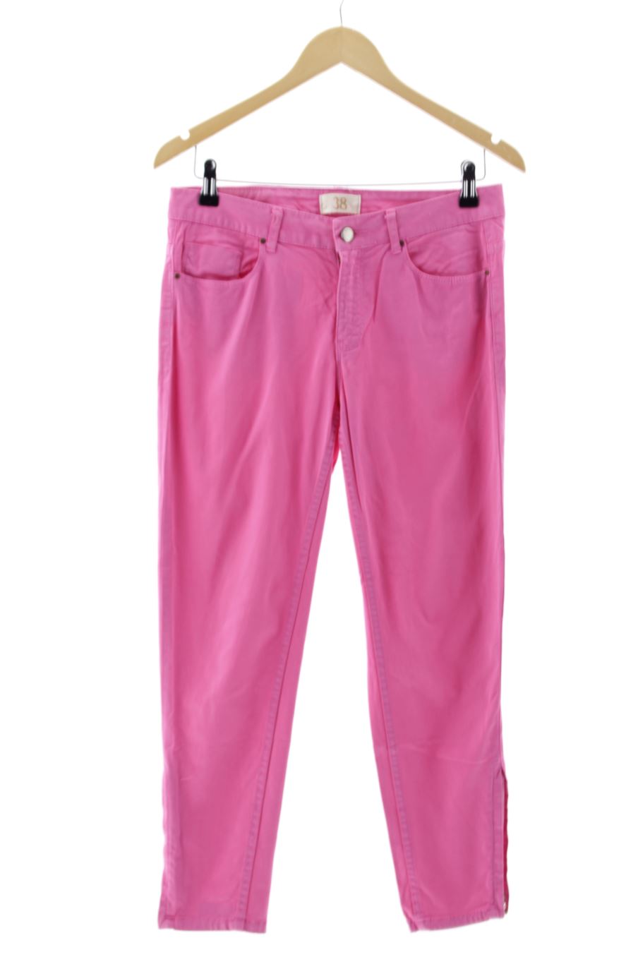Vaquero de Zara de la talla 38, de color rosa de ropa vaquera