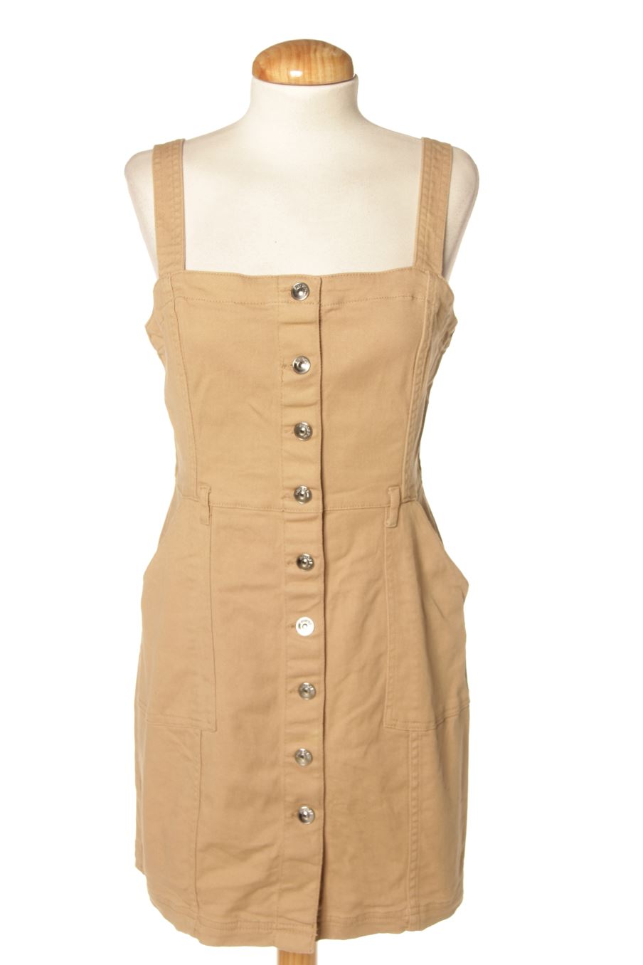 Robe casual H&M de la taille 38, de couleur beige de denim