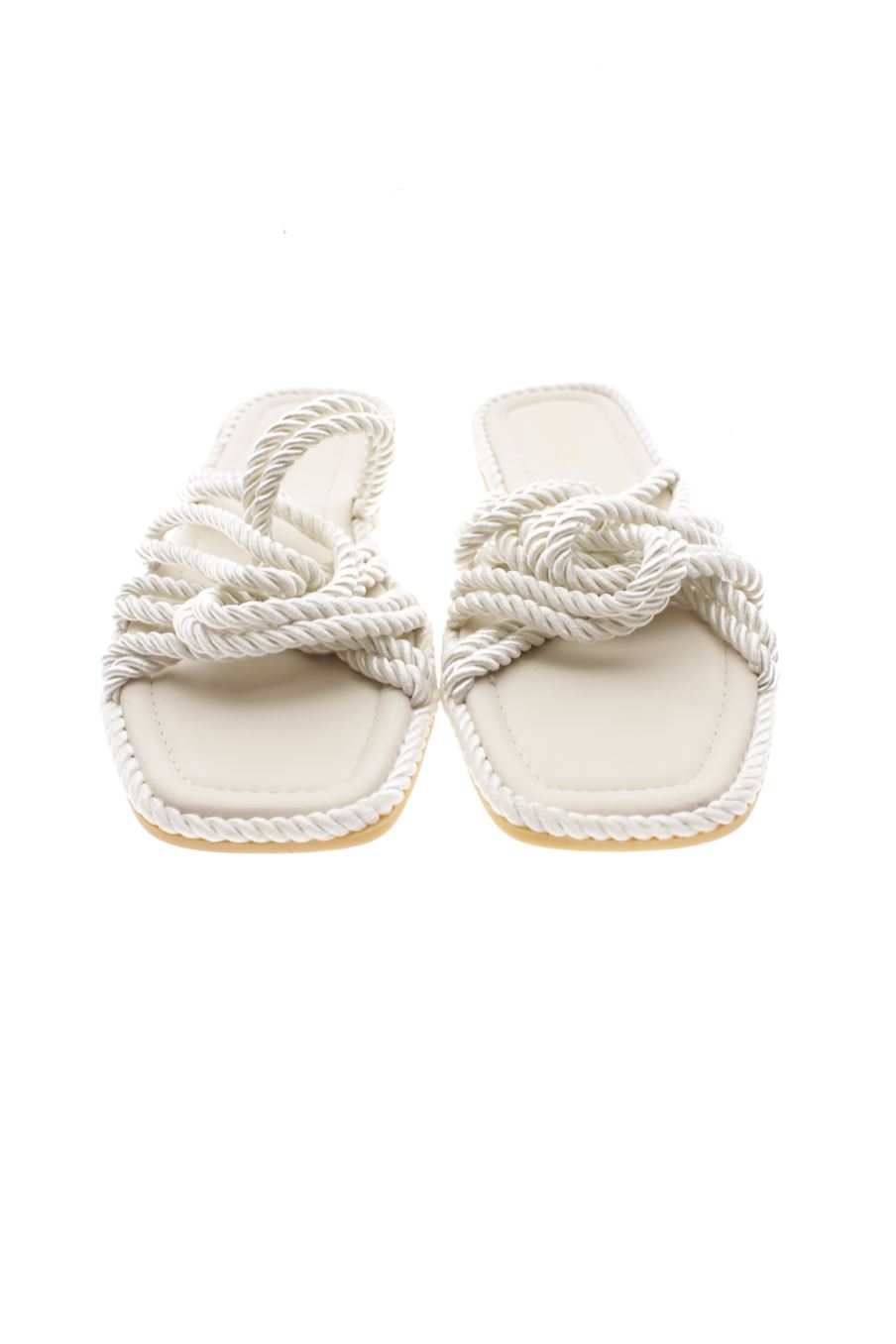 Sandalias planas de Cfxxy de la talla 40, de color blanco de