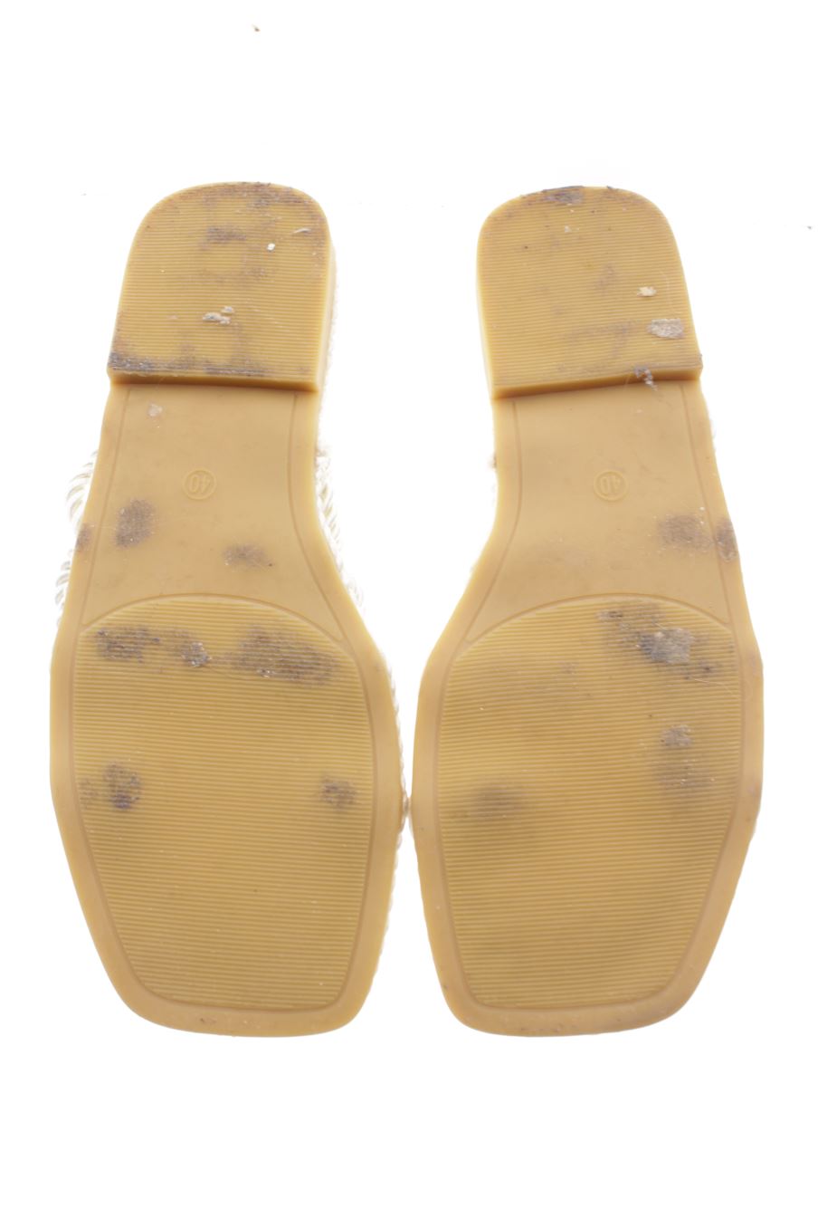 Sandalias planas de Cfxxy de la talla 40, de color blanco de