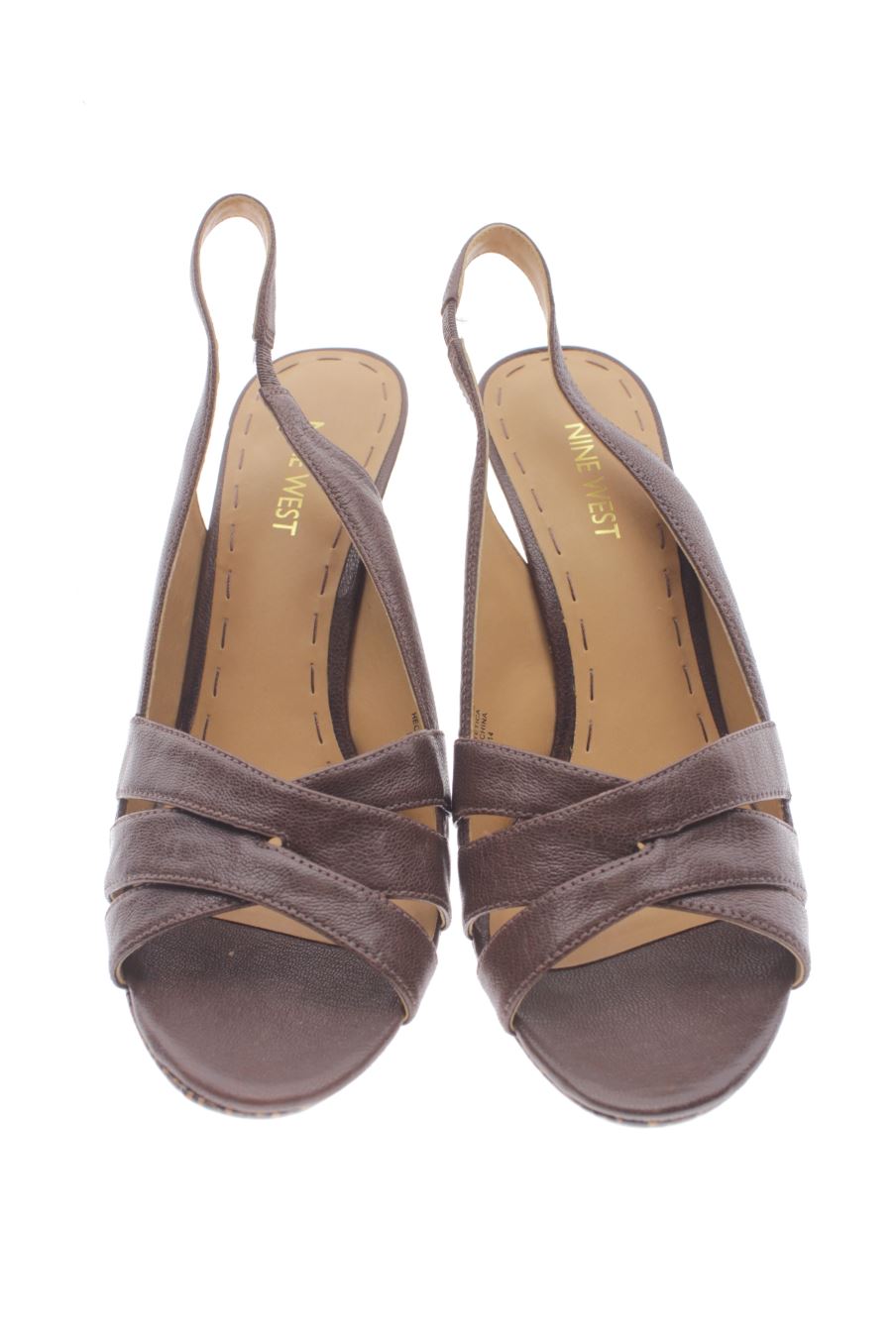 Sandalias tacon de Nine West de la talla 39, de color marrón de