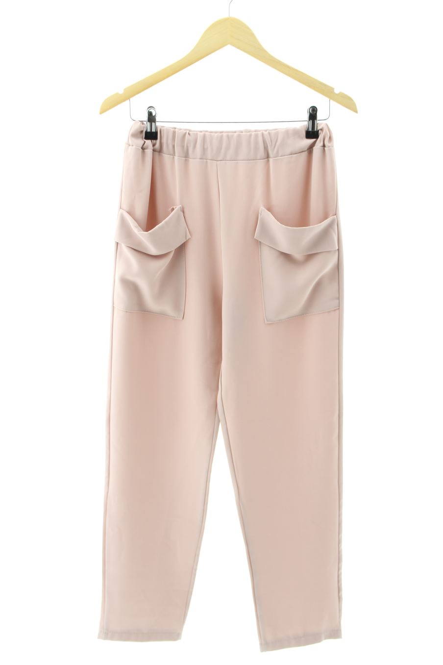 Pantaloni casual de Made in italy de la talla 36, de color rosa
