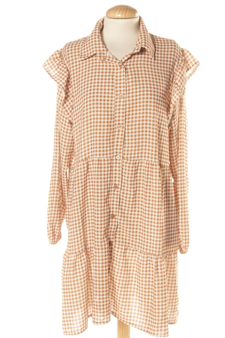 Robe casual SAZALAXA de la taille 38, de couleur carreaux