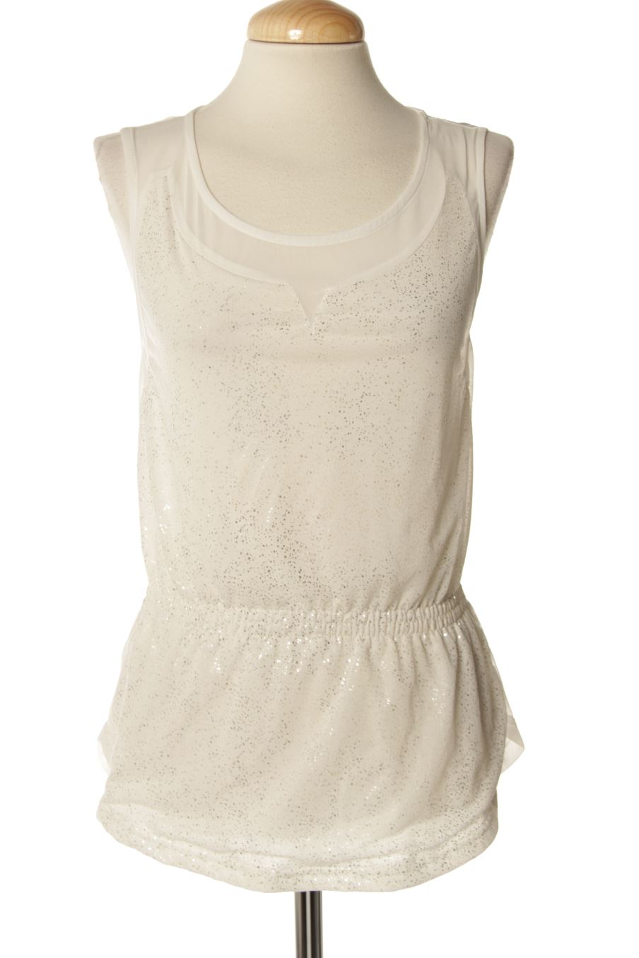 Top de Bershka de la talla XS, de color bianco