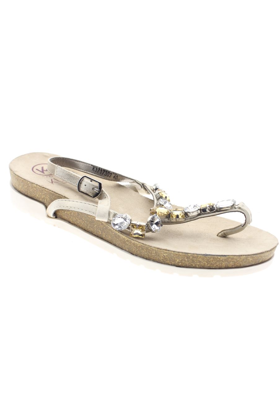 Sandalias planas de Kylie Crazy de la talla 40, de color gris de
