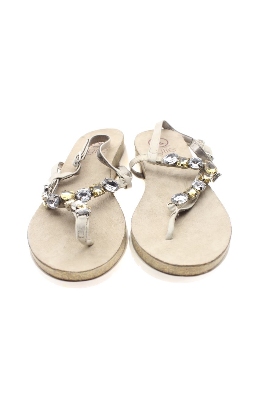 Sandalias planas de Kylie Crazy de la talla 40, de color gris de