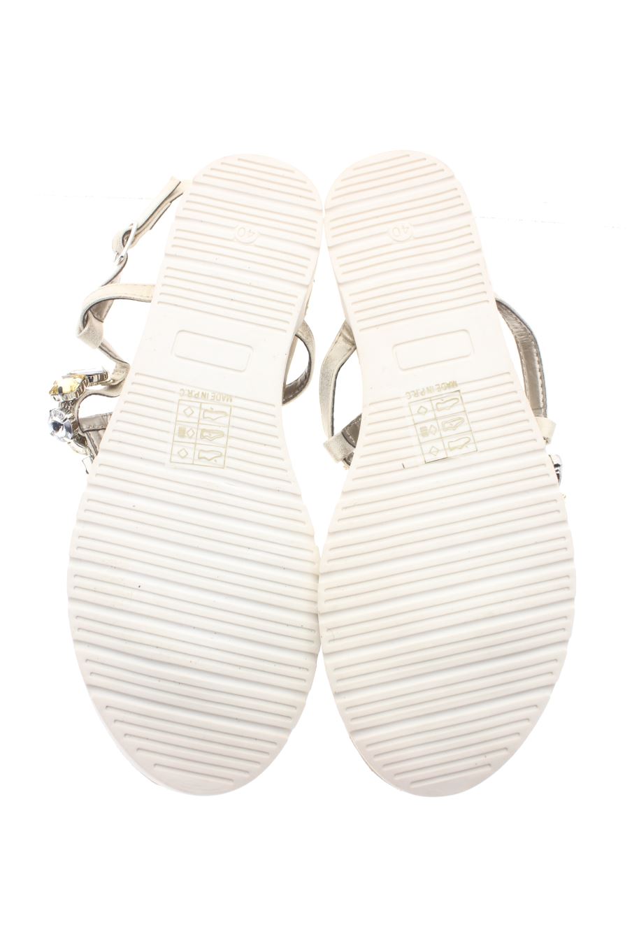 Sandalias planas de Kylie Crazy de la talla 40, de color gris de
