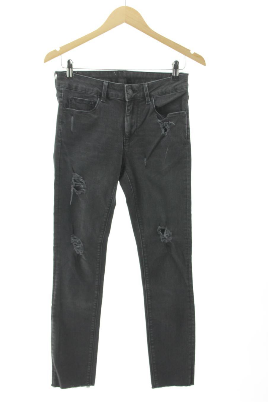 Jeans de Zara de la talla S, de color nero