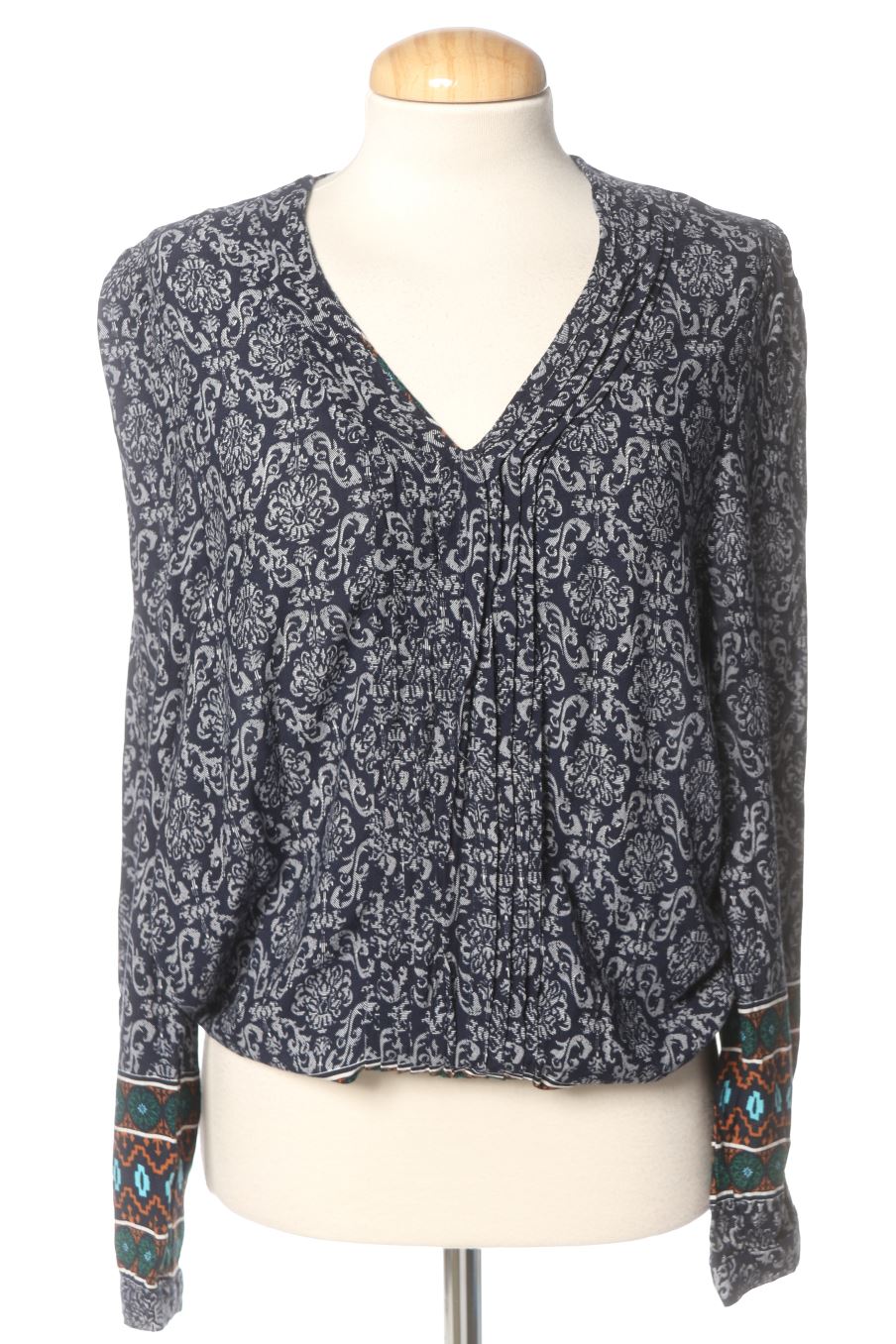 Blouse à manches longues OCTOBER de la taille S, de couleur bleu