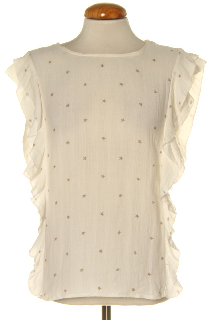 Blouse à manches courtes Daphnea de la taille S, de couleur blanc