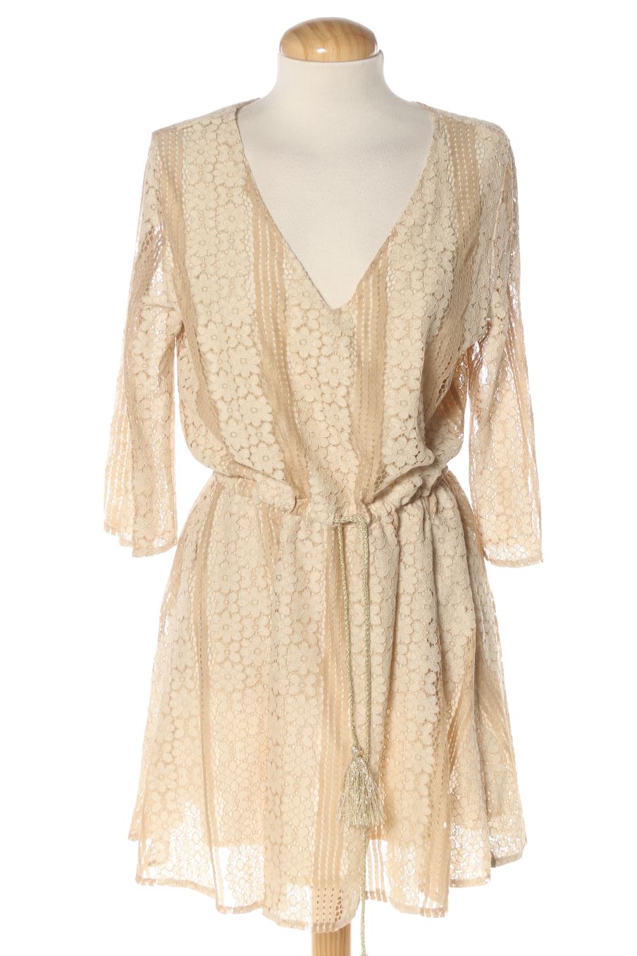 Robe casual Meisié de la taille M, de couleur beige