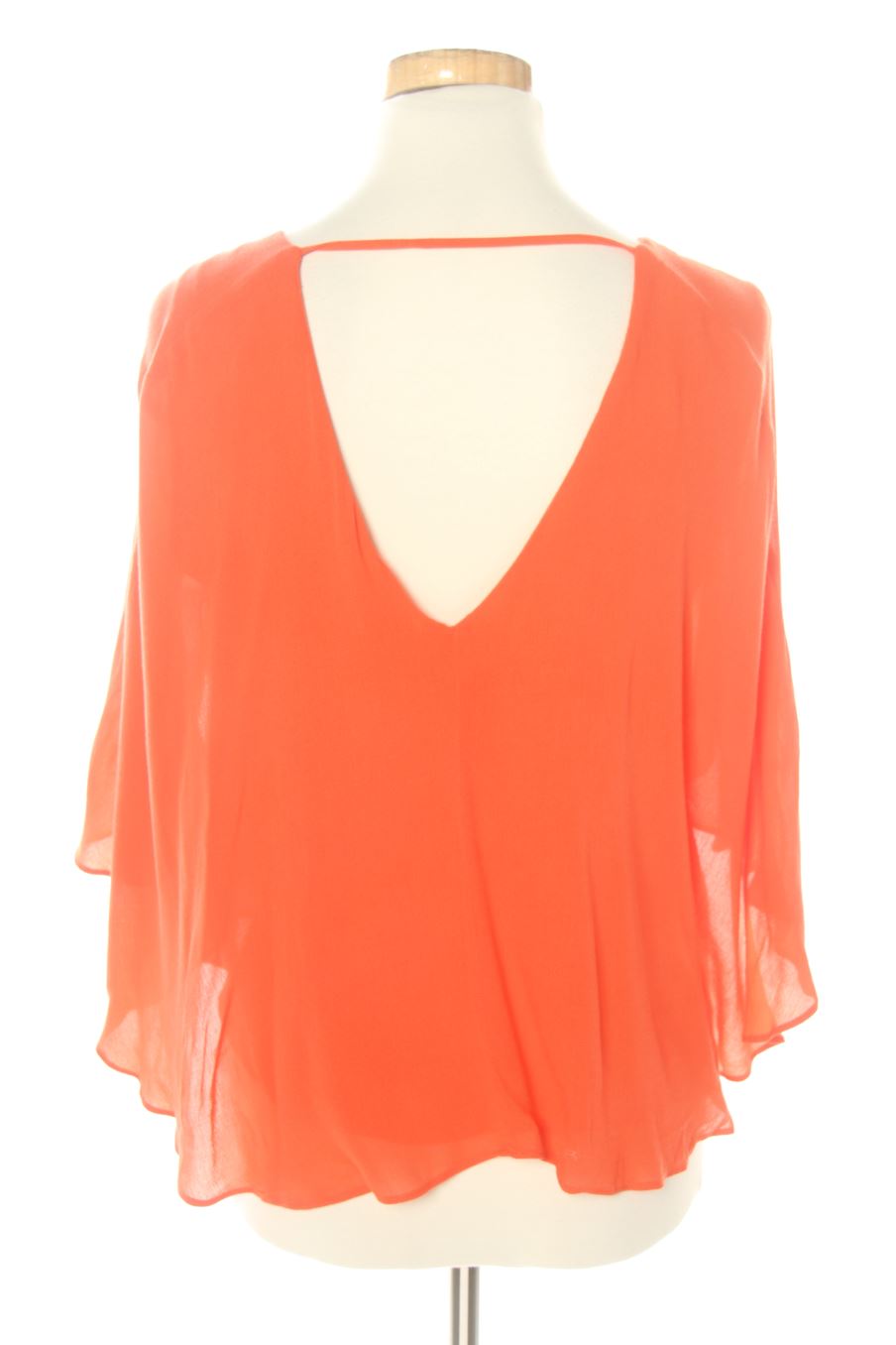 Blouse à manches courtes Zara de la taille XS, de couleur orange