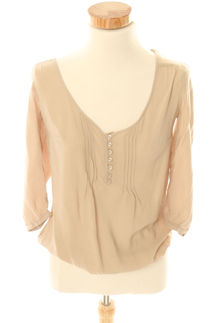 Blouse à manches longues Camaieu de la taille 36, de couleur beige
