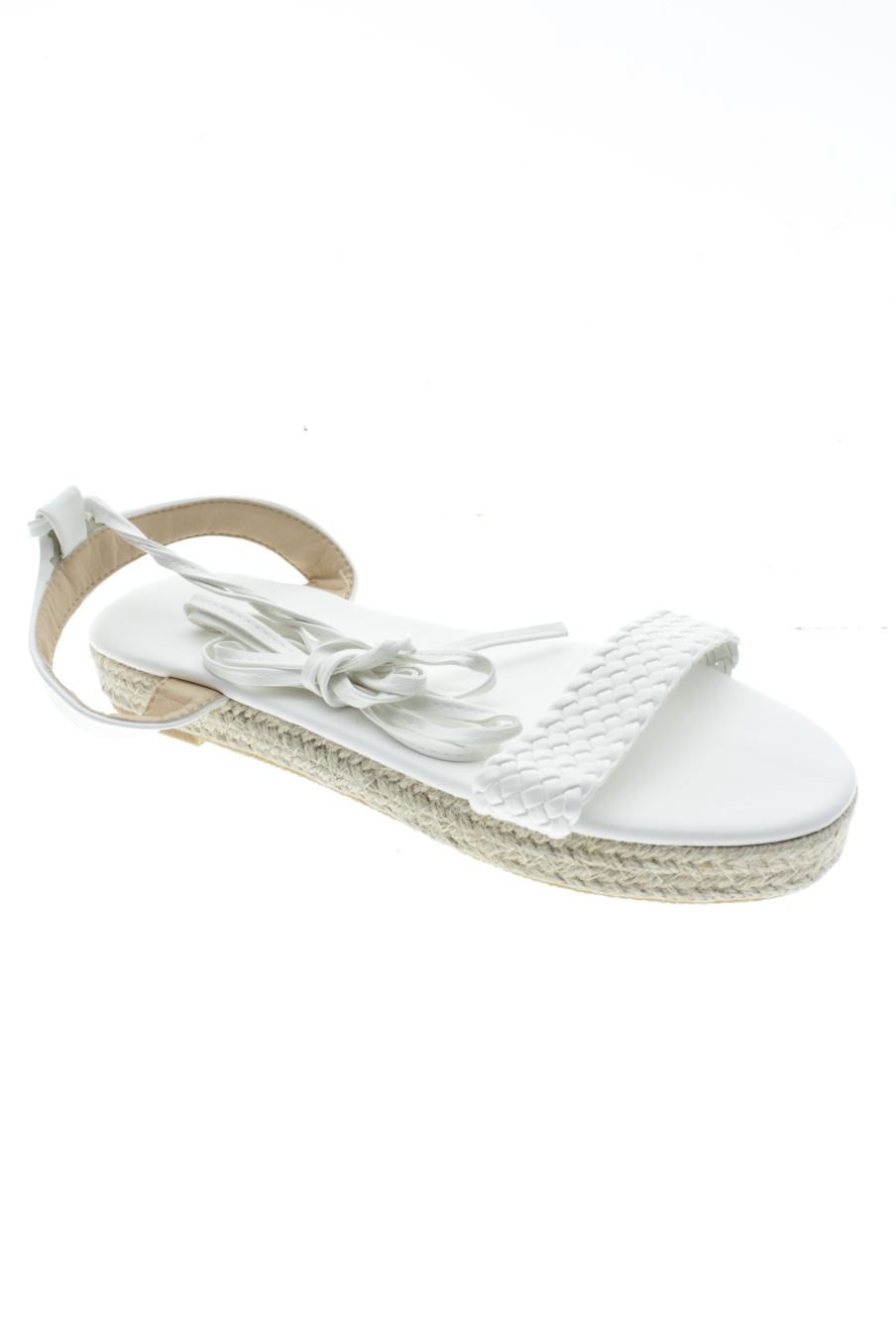 Sandalias planas de PERCENTIL de la talla 40, de color blanco de
