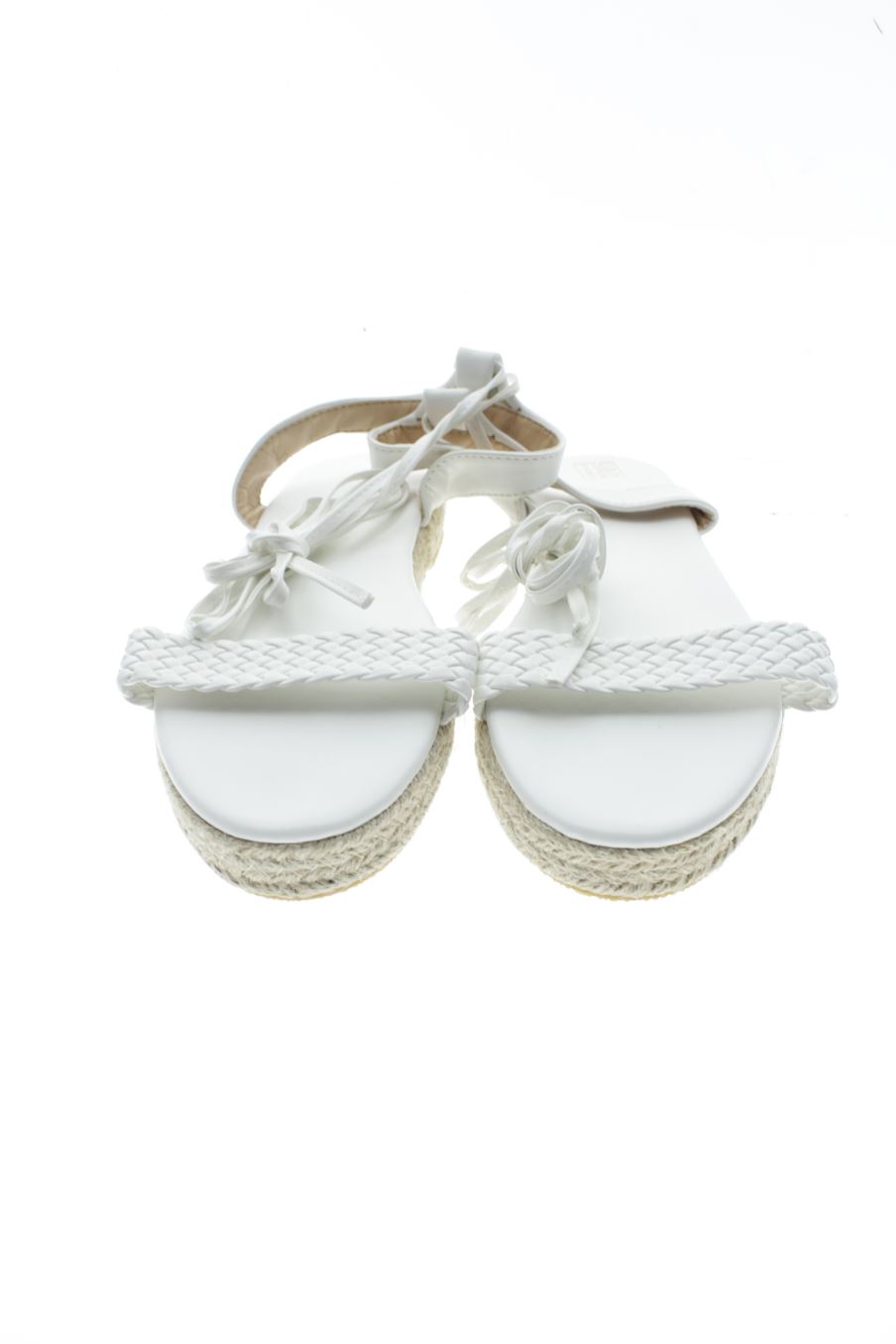 Sandalias planas de PERCENTIL de la talla 40, de color blanco de
