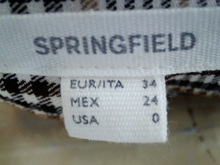 Pantalon Springfield de la taille 34, de couleur carreaux