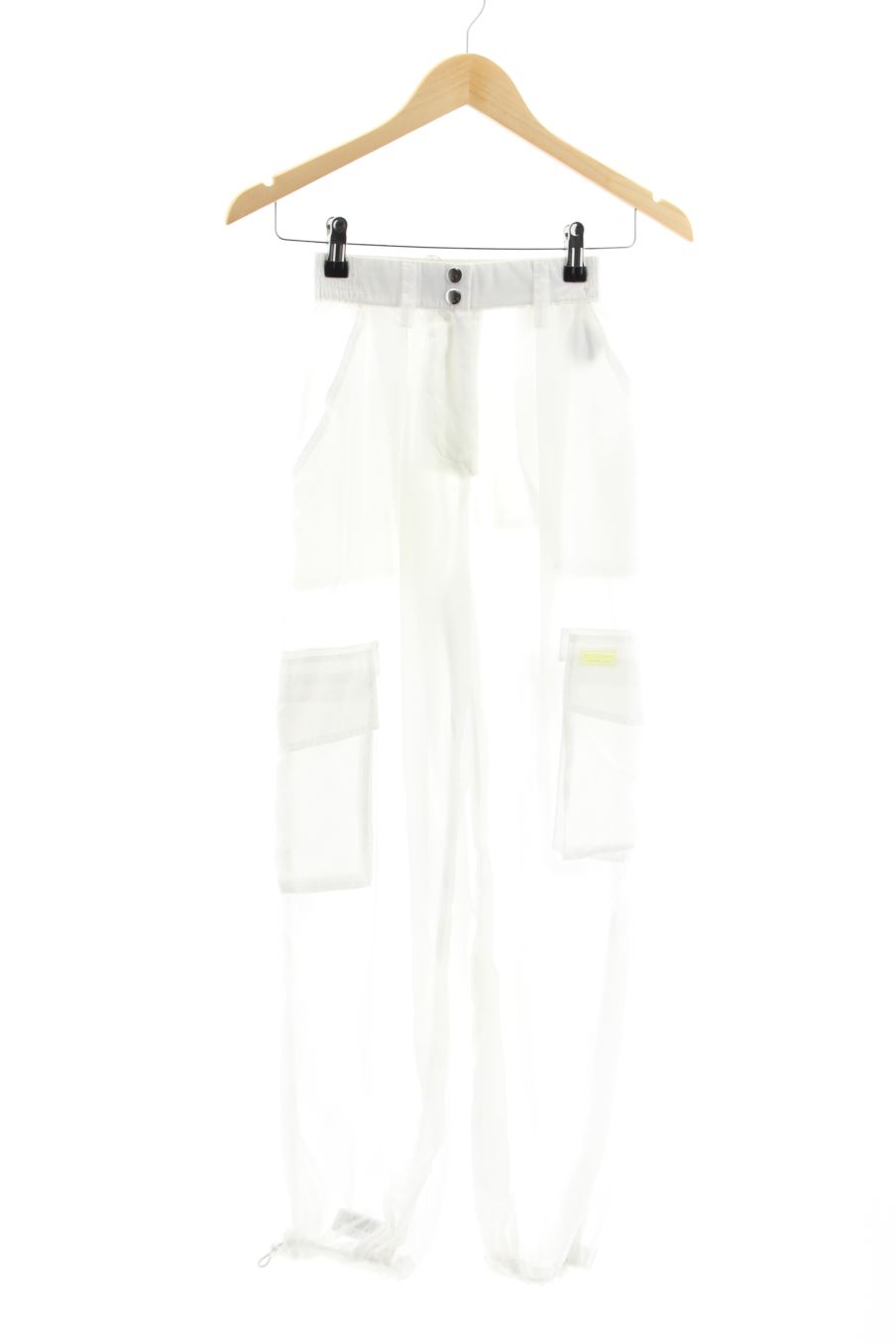Pantalón Casual de Bershka de la talla 32, de color blanco