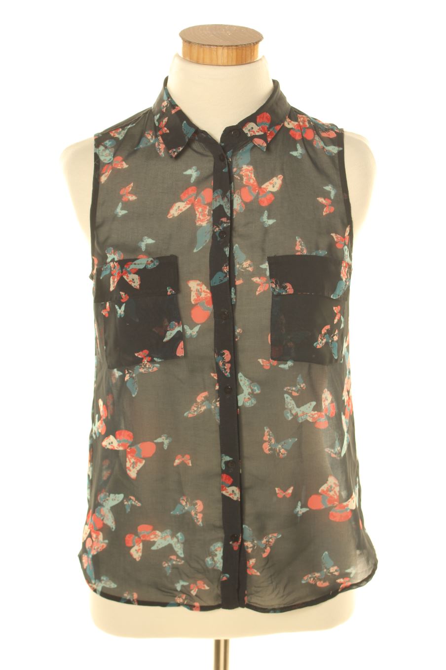 Camisa sin mangas de Bershka de la talla S, de color estampado