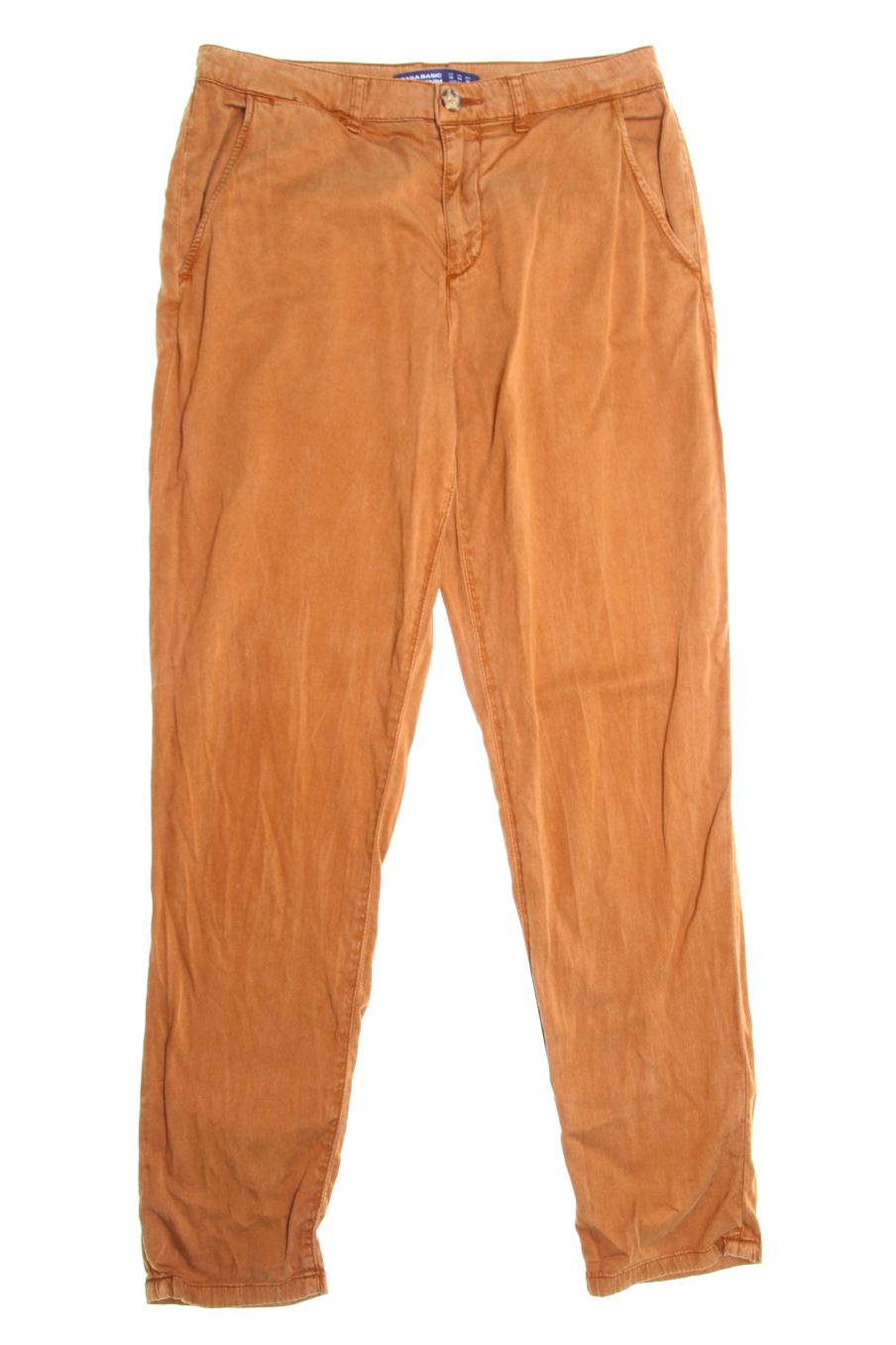 Pantalones de Zara de la talla 36, de color marrón