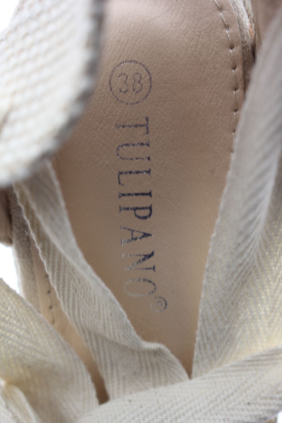 Plataformas de Tulipano de la talla 38, de color beige de