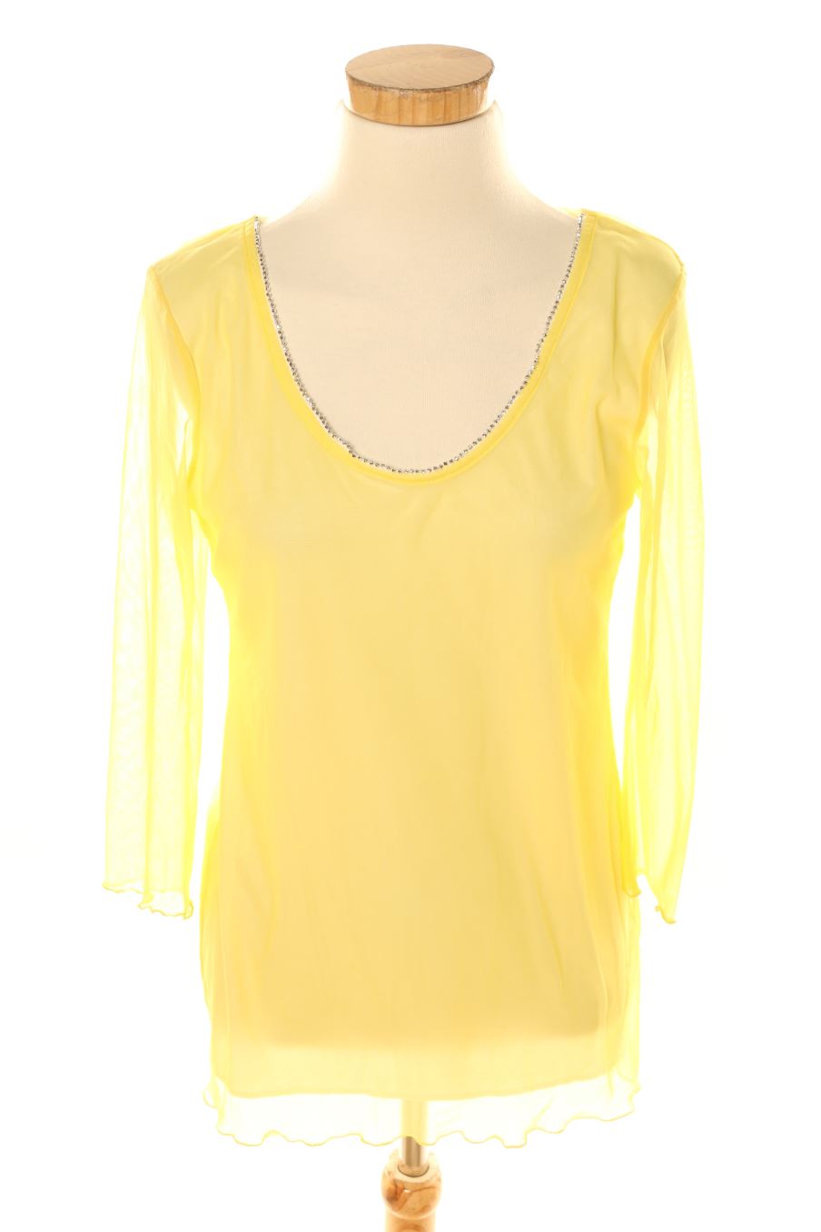 Blusa de manga corta de Multiples de la talla M, de color amarillo