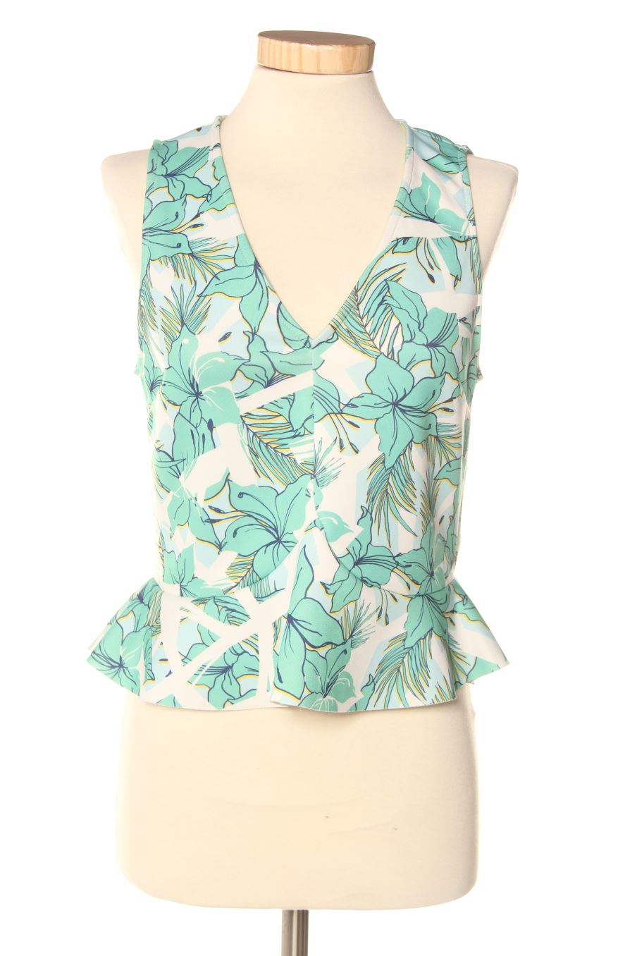 Top de Trf (ZARA) de la talla M, de color verde