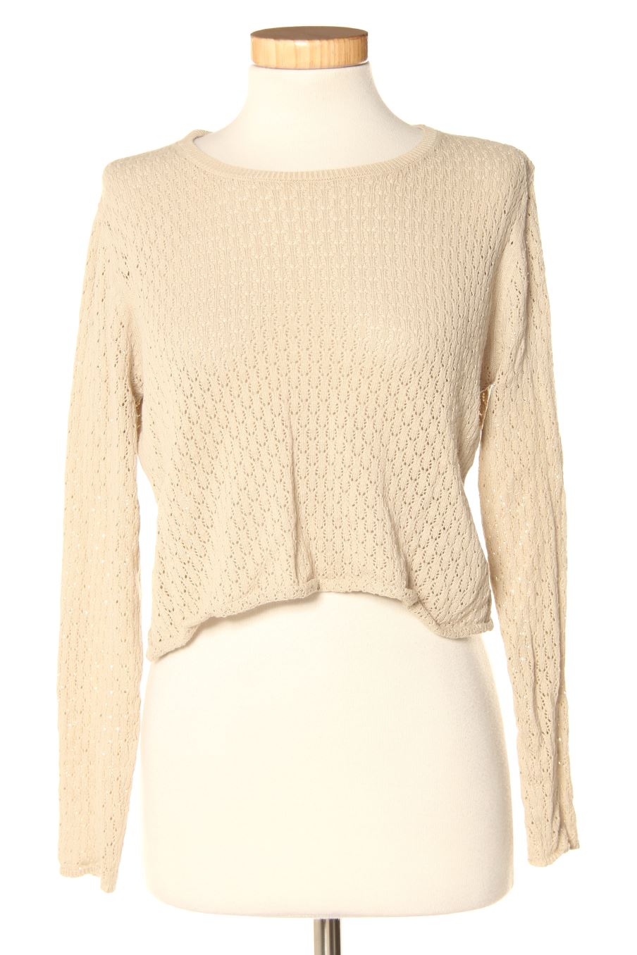 T-shirt à manches longues Pull & Bear de la taille S, de couleur beige