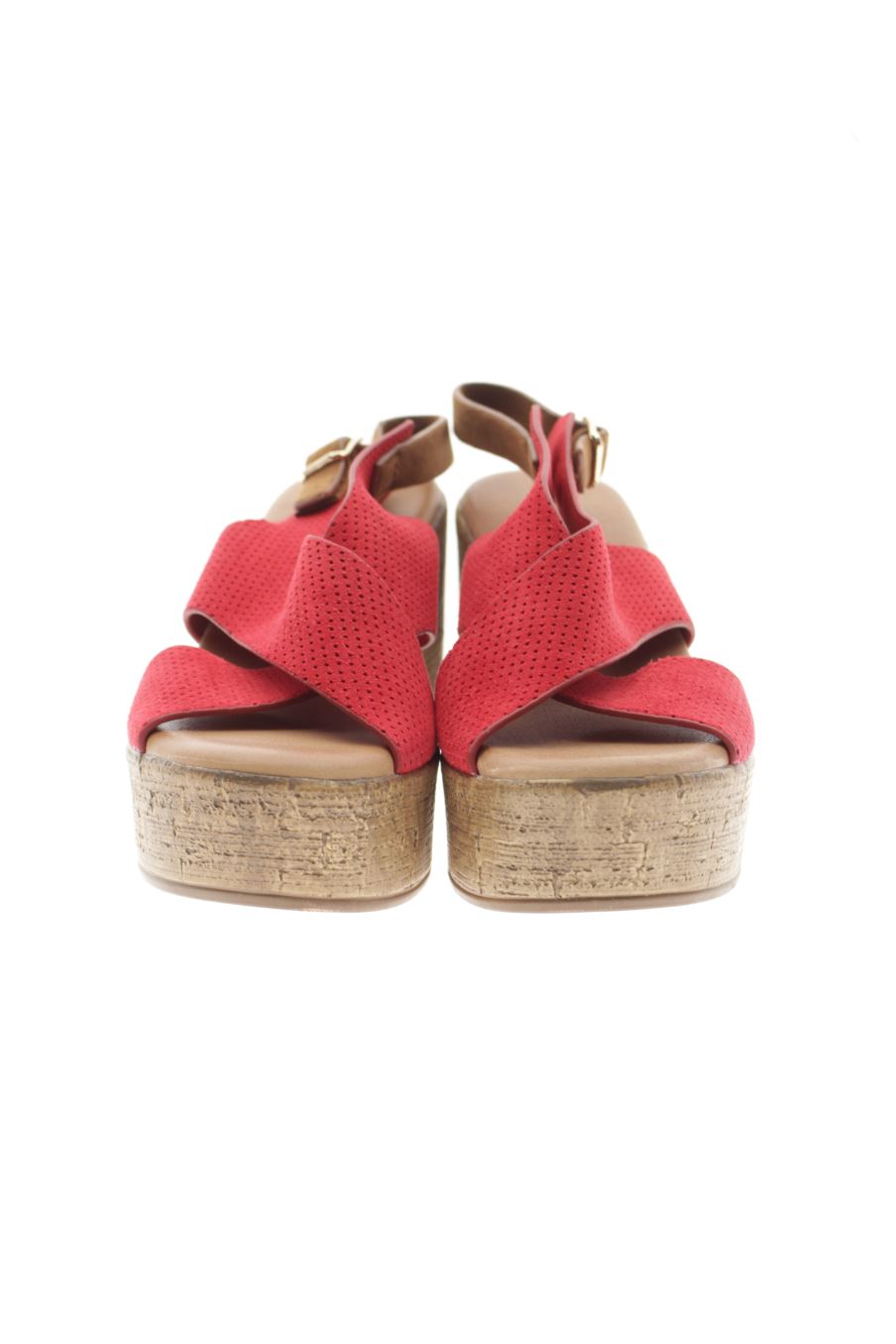 Sandalias tacon de Jessy Ross de la talla 36, de color rojo de