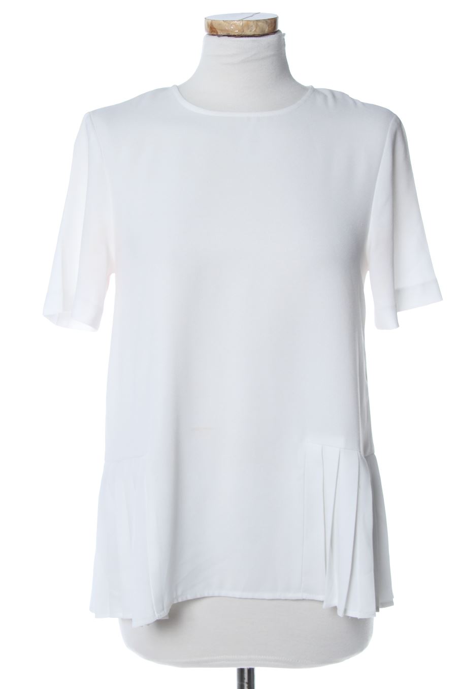 Blouse à manches courtes Zara de la taille XS, de couleur blanc