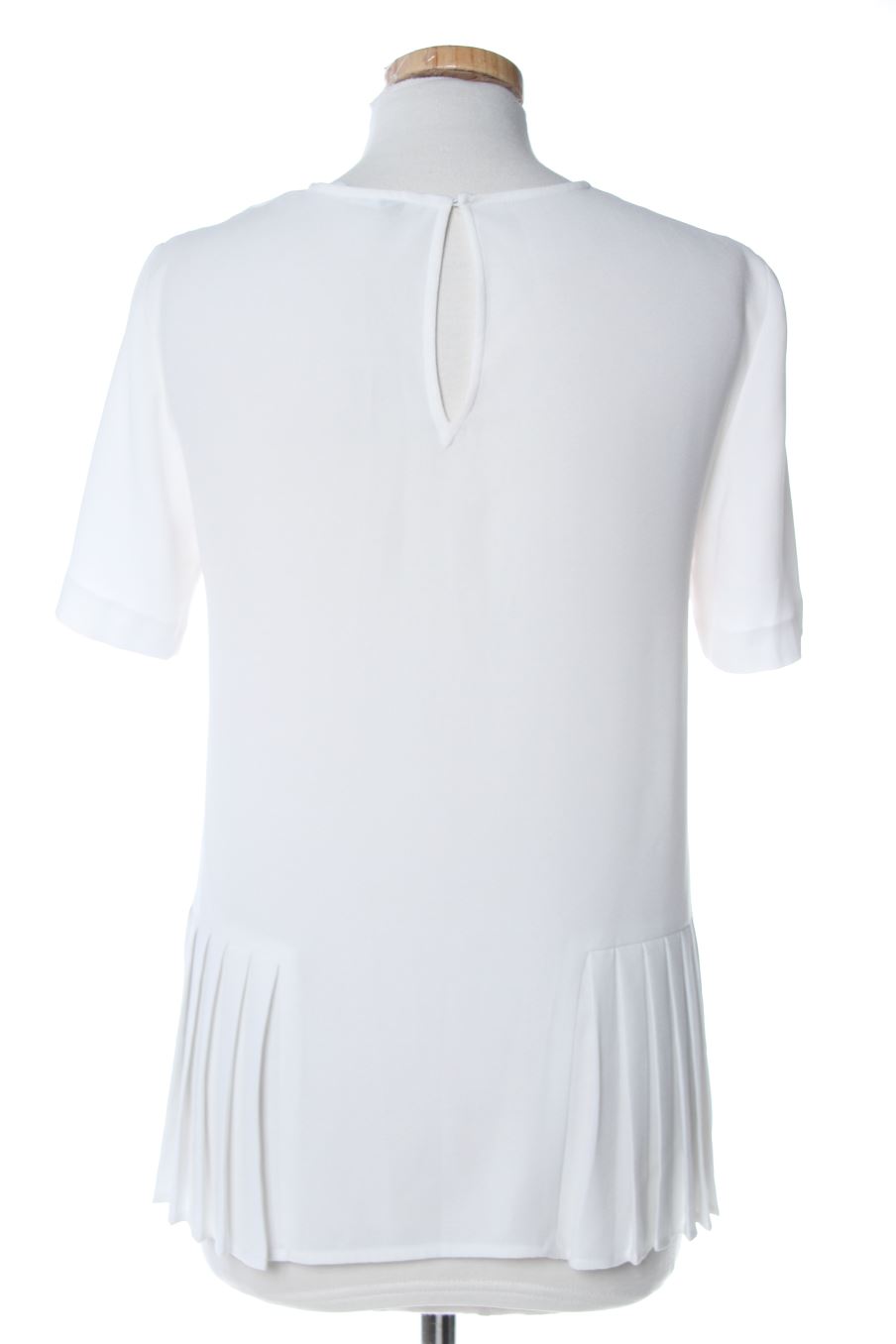 Blouse à manches courtes Zara de la taille XS, de couleur blanc