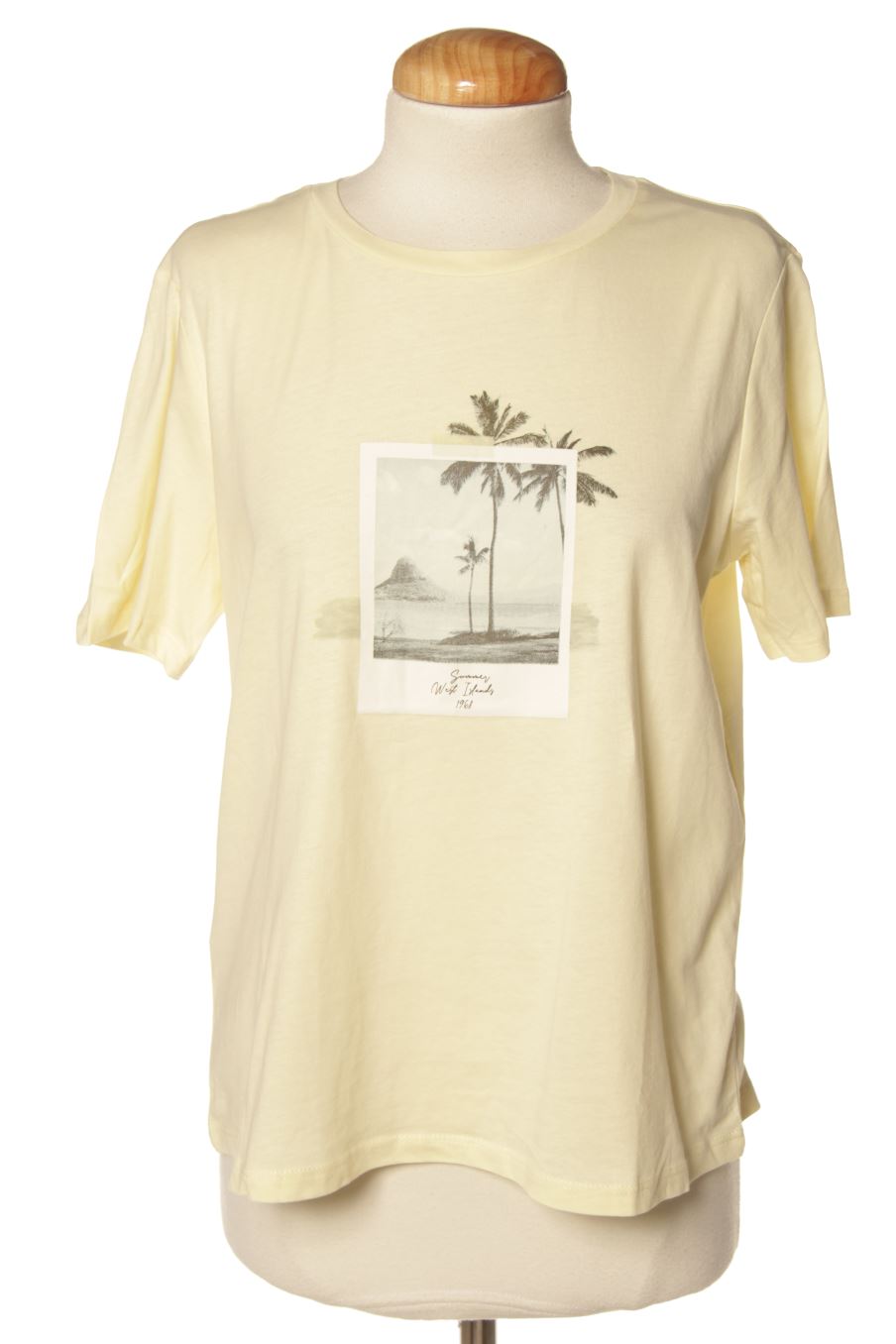 T-shirt Mango de la taille S, de couleur jaune