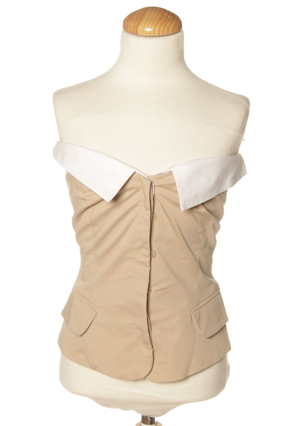 Top de Zara de la talla XS, de color beige