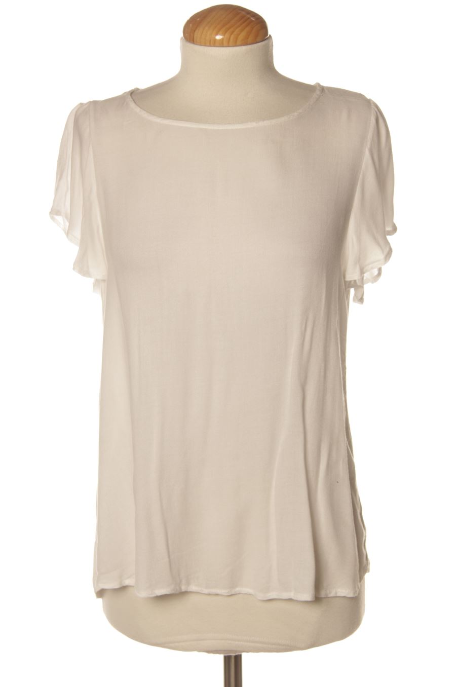Blusa a maniche corte de Springfield de la talla 36, de color bianco