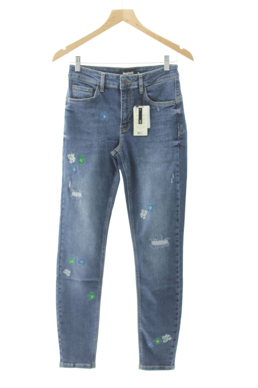 Jeans Desigual de la taille 38, de couleur bleu de denim