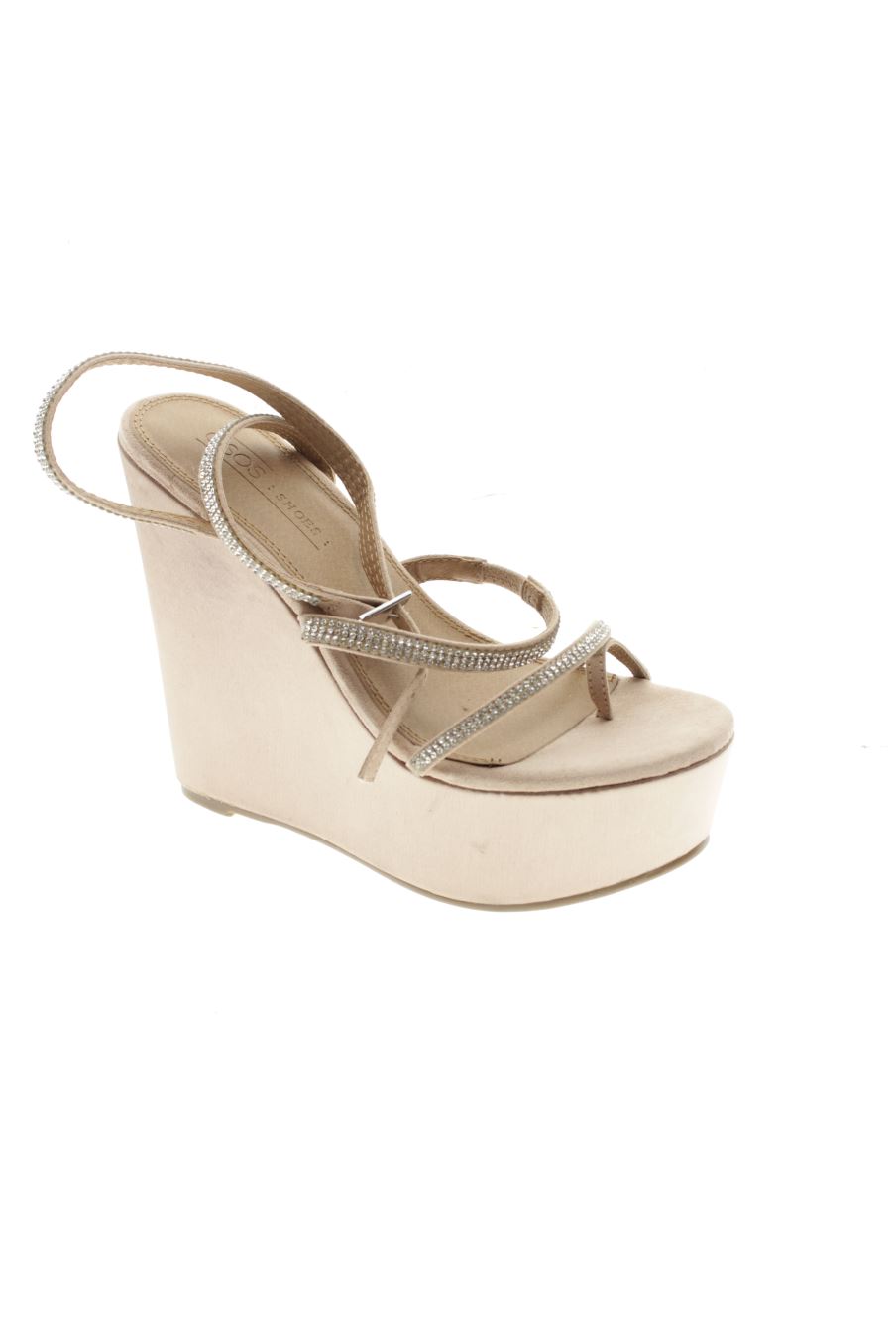 Sandalias tacon de ASOS de la talla 36, de color coral de