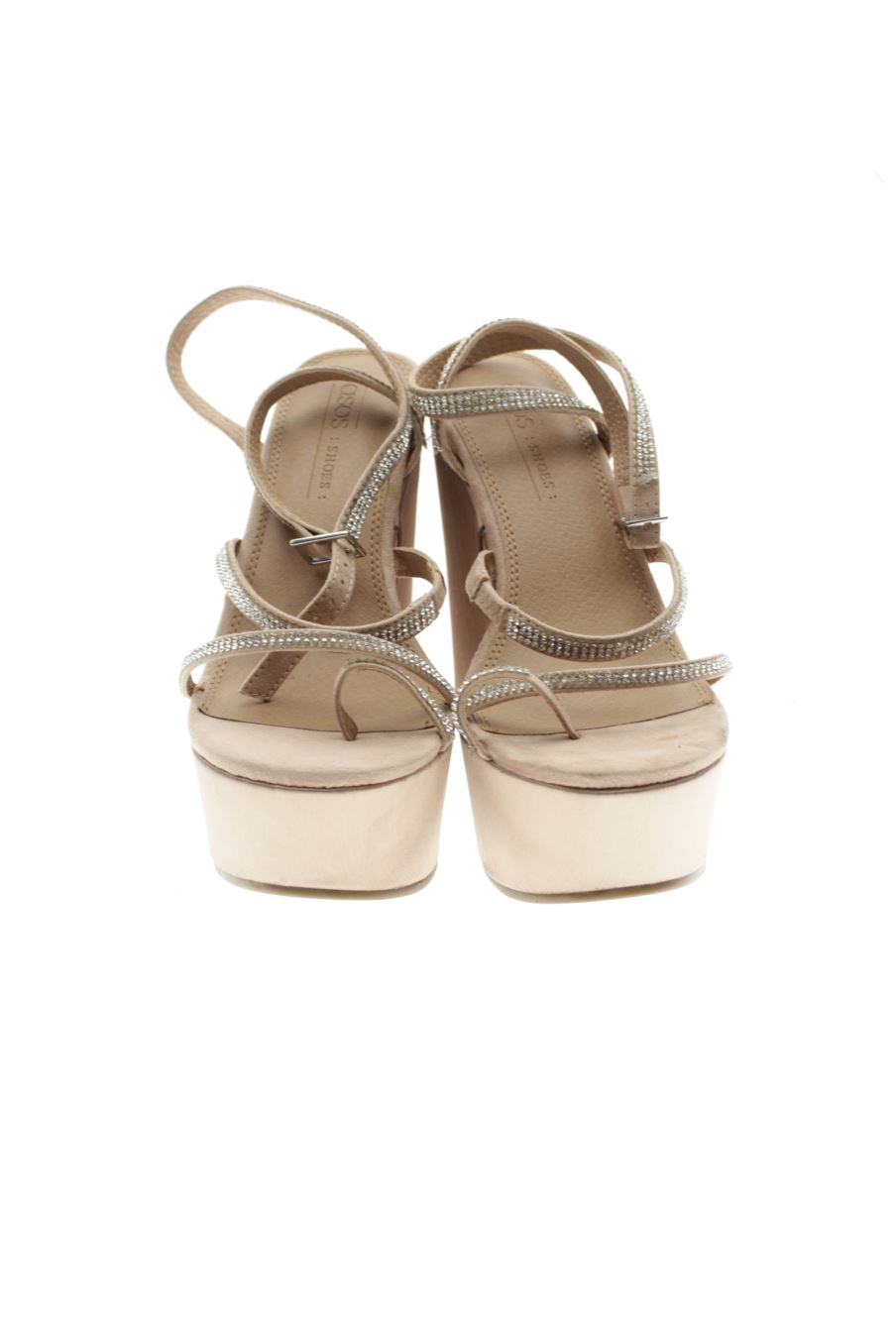 Sandalias tacon de ASOS de la talla 36, de color coral de