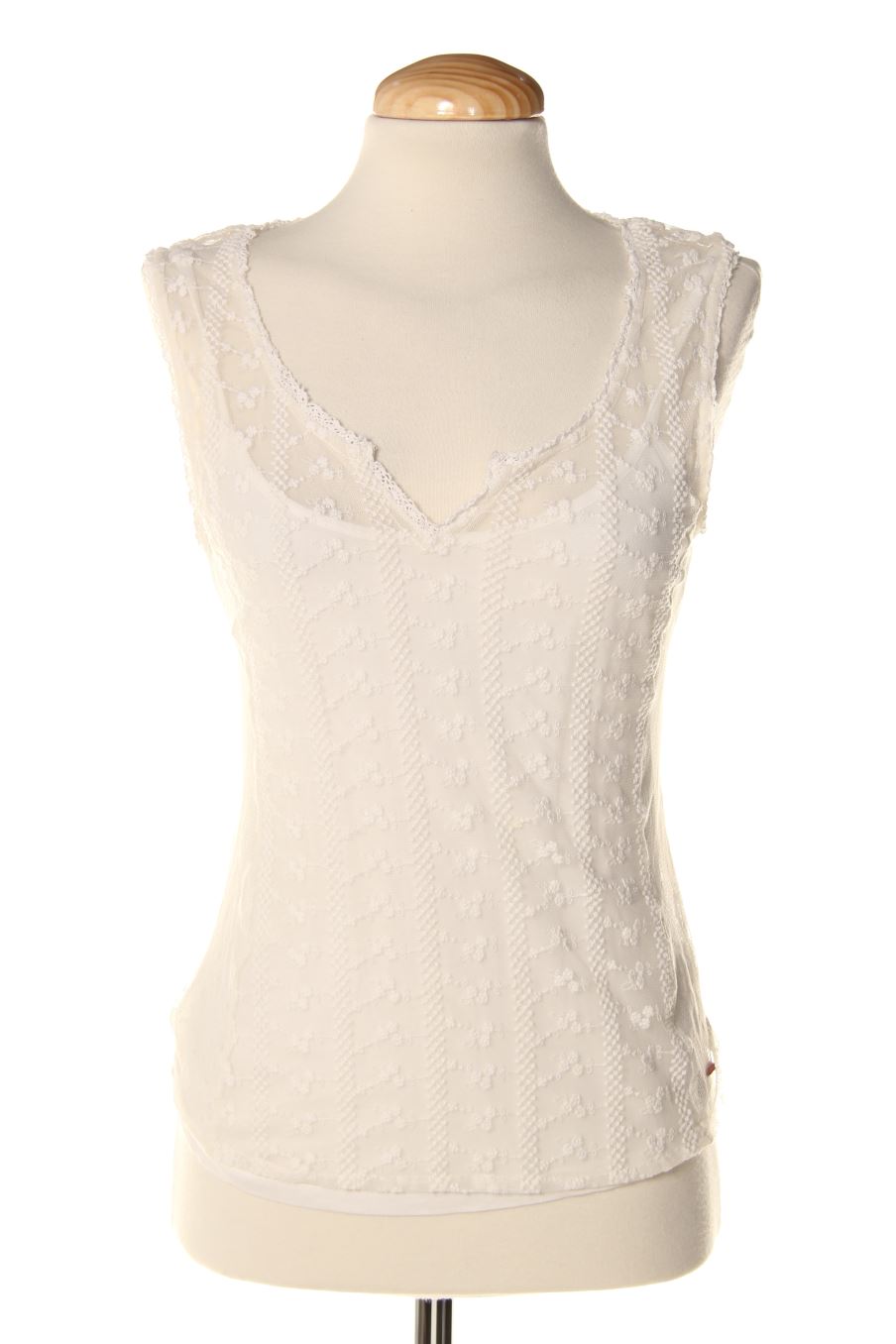 Top Bershka de la taille M, de couleur blanc
