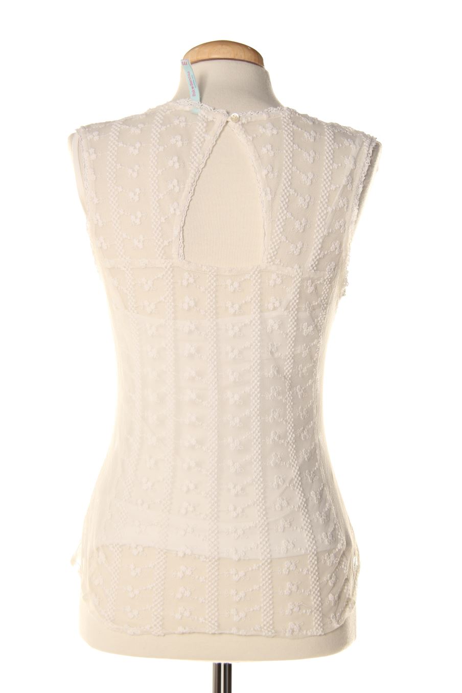 Top Bershka de la taille M, de couleur blanc