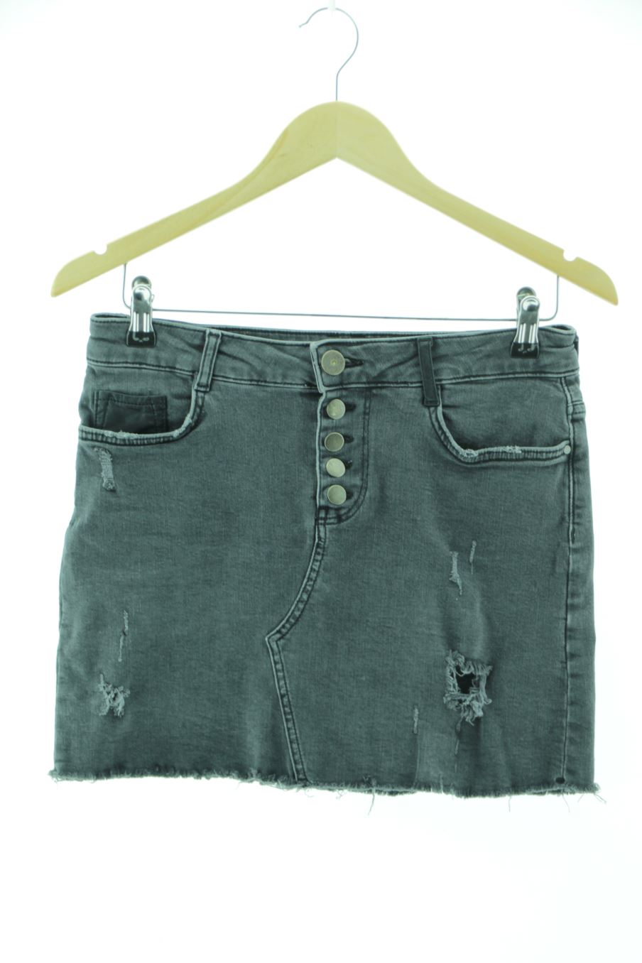 Jupe Zara de la taille M, de couleur gris de denim