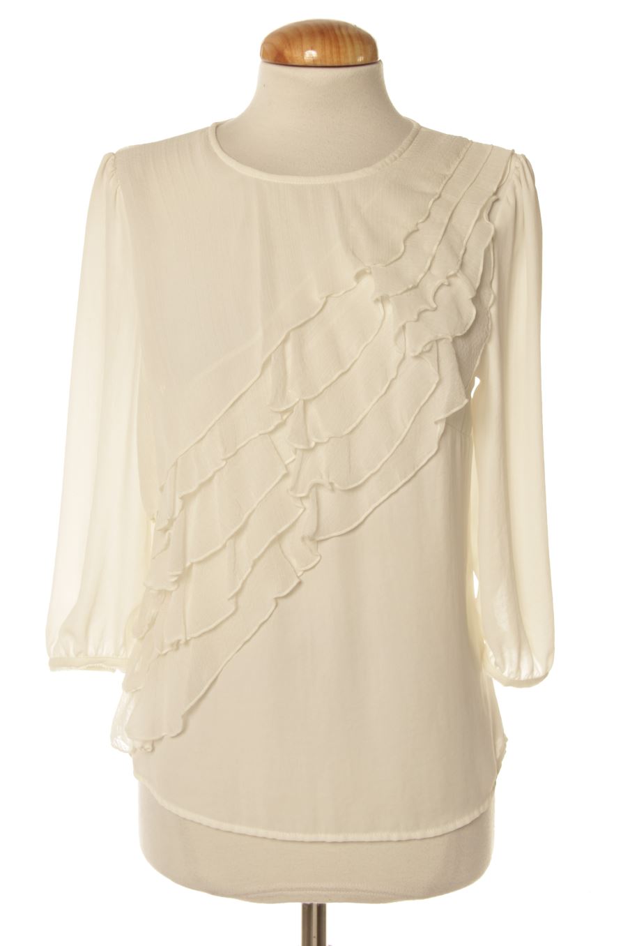 Blouse à manches longues H&M de la taille 34, de couleur blanc