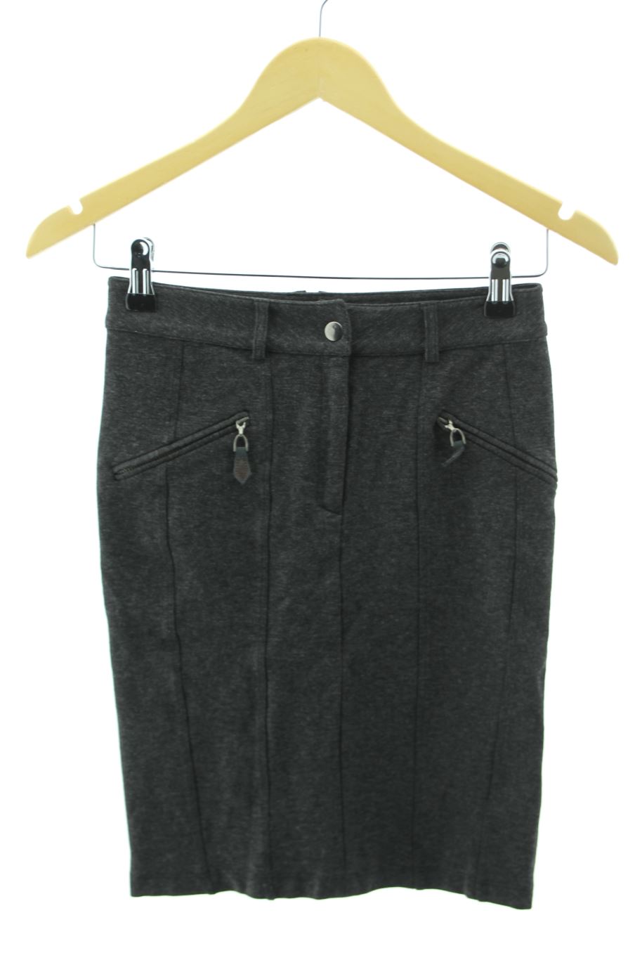 Aufwändiger Rock von Zara Größe XS, Farbe Grau, für