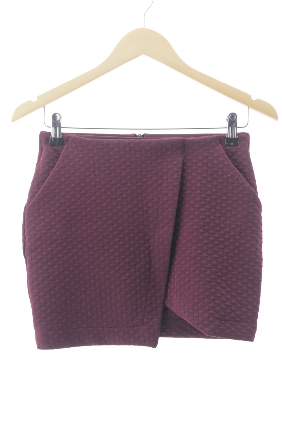 Falda de Bershka de la talla XS, de color burdeos