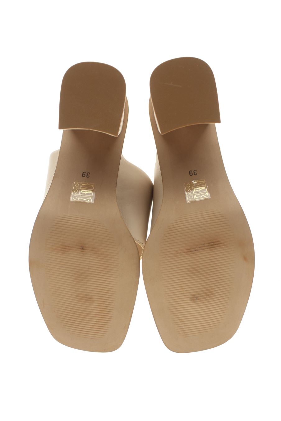 Sandalias tacon de ASOS de la talla 39, de color beige de