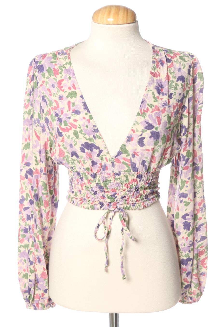 Blouse à manches longues Pull & Bear de la taille S, de couleur fleurs